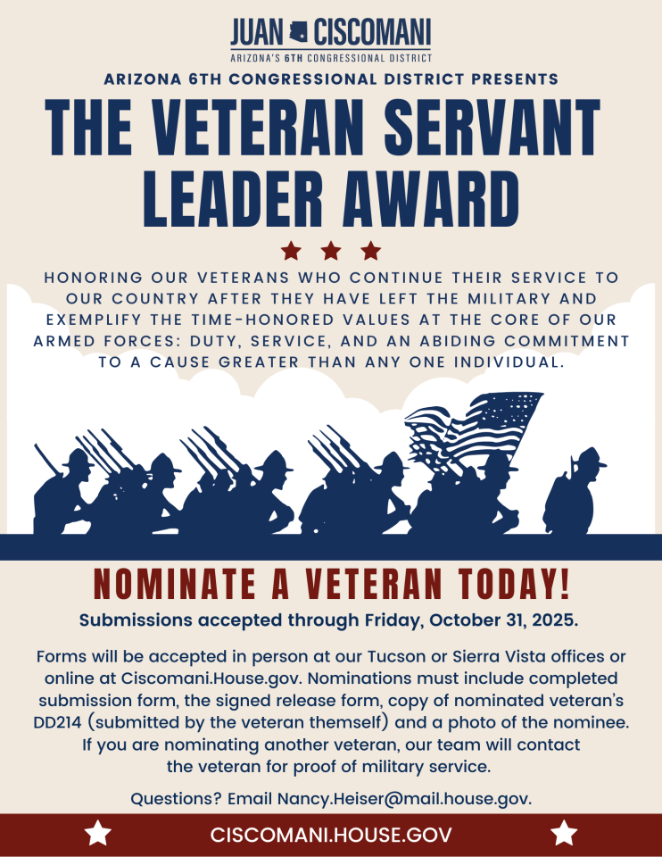Veteran Servant Leader Award Fall Poster