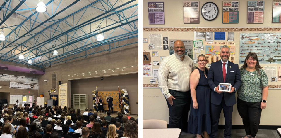 Met with 8th graders at Corona Foothills Middle School in Vail